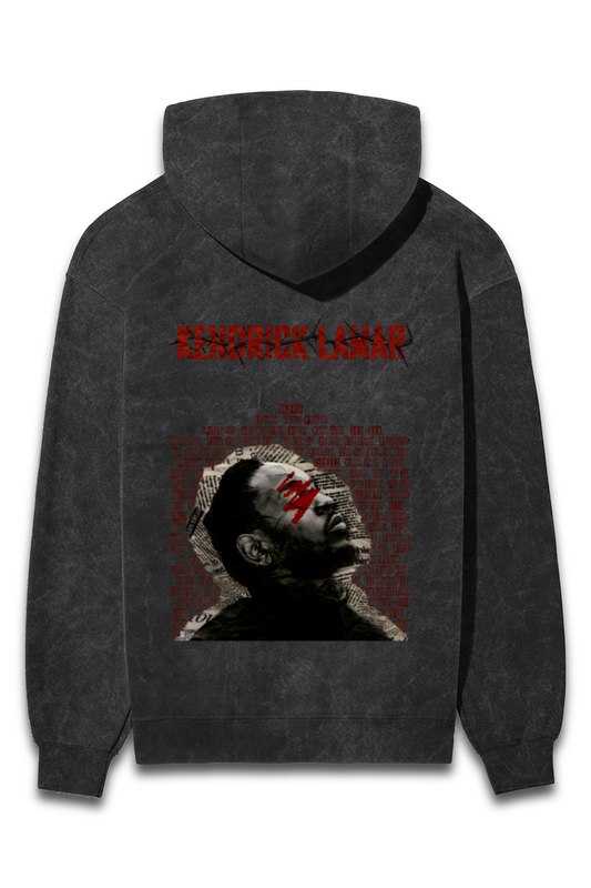 Kendrick Lamar Oversized Hoodie – Acid grey