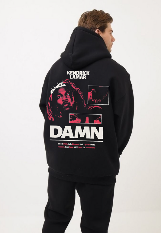 Kendrick Lamar Oversized Hoodie – Black